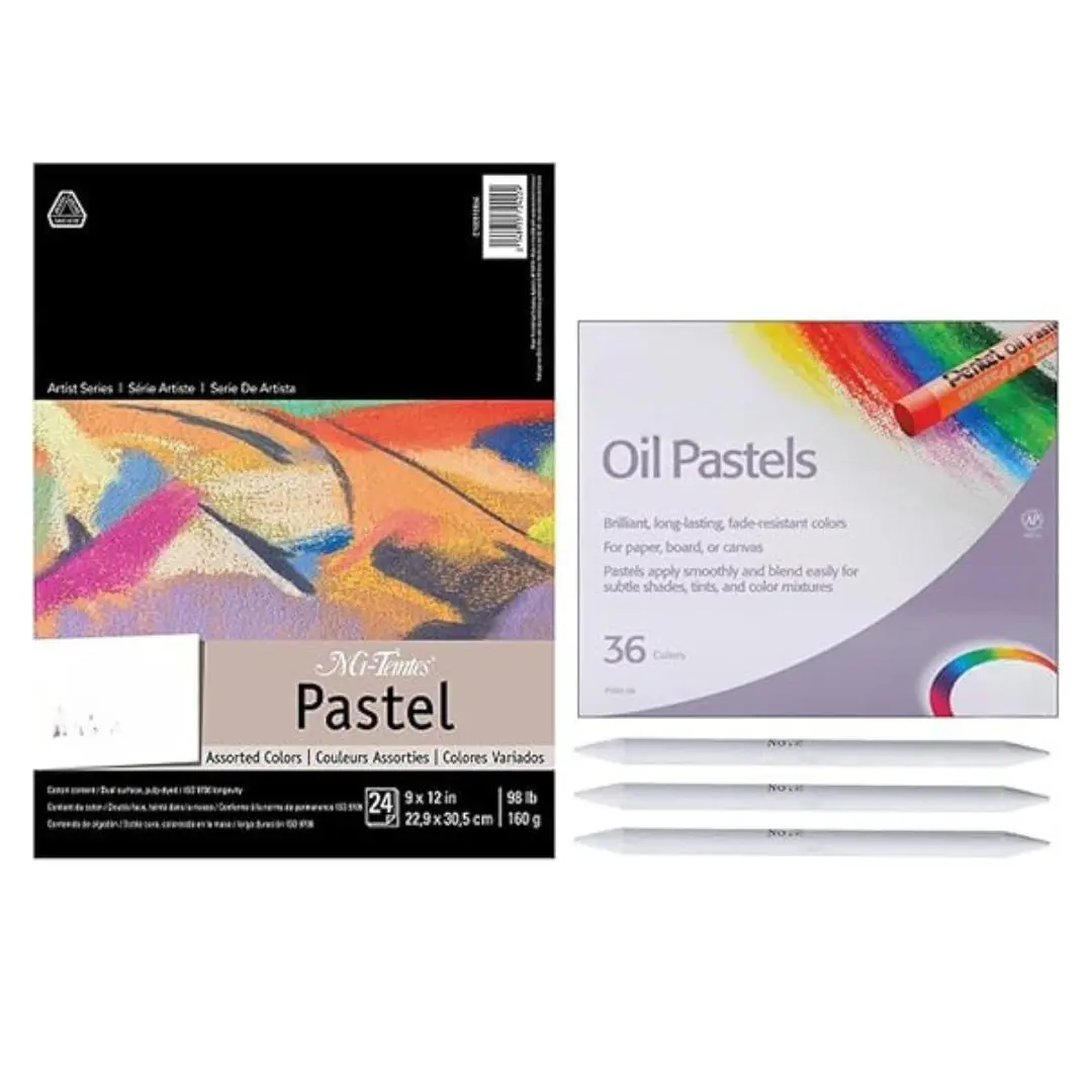 Mi-Teintes Pastels Paper Pad 9"X12", Assorted Colors 24 Sheets