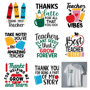 8pcs Cartoon Heat Transfer Stickers, Washable Iron-On Patches for T-Shirts, Canvas Bags, Hats, Fun Designs Handcraft Easy Press-On