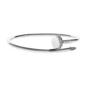 Pre-owned Cartier Juste Un Clou Bangle Bracelet Size 17