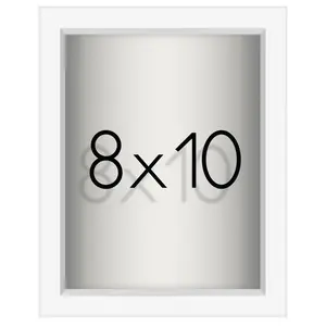 Americanflat Shadow Box Frame White 8x10 inches - 1.5" Deep Box Frame for Objects with Glass Front