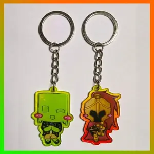 Minecaft ARG SFAWTDE Keychain - D3rlord3 & AveryTheMayo Chibi Charm - Anime Hot Pendant, Cute Keyring Accessory, Fun Charm For Backpack Or Purse | High Quality and Customer Favorite Items