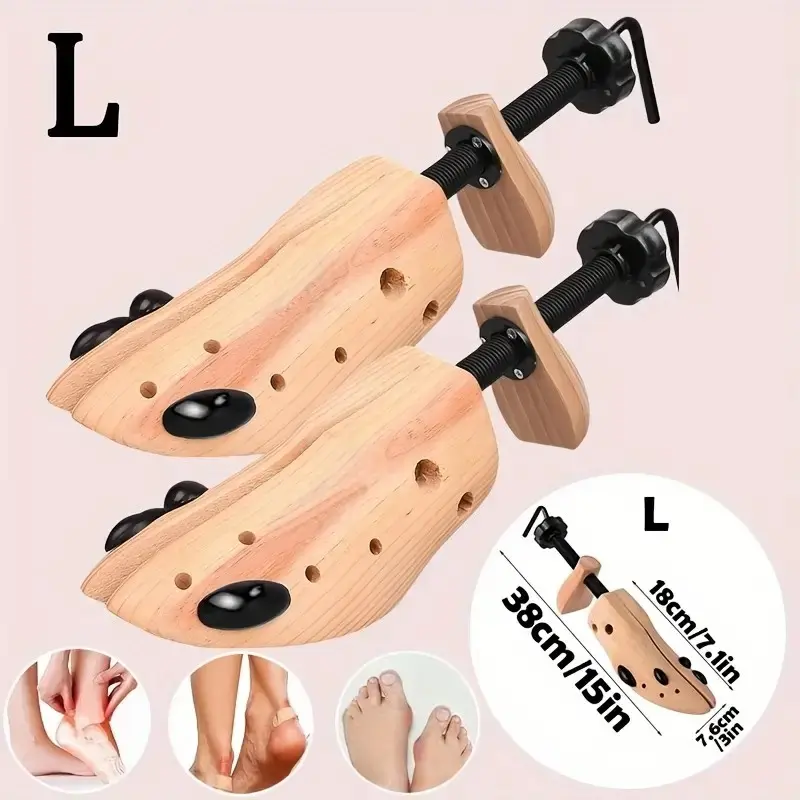 Pair of Premium Professional 4-way Shoe Trees, Shoe Stretcher for Men or Women Footwear Bedroom Bridal Shoe Bush Shoe Protector