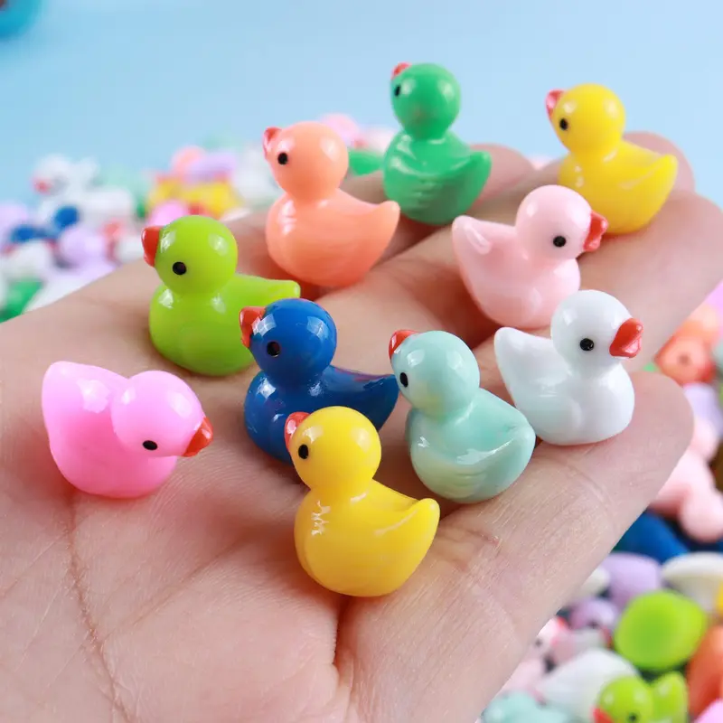 Mini Ducks, DIY Toy Mini Resin Ducks, Resin Animal Sculptures, Resin Animal Ornaments, Bulk for Dollhouse Decor, Micro Fairy Garden Aquarium Tiny Toys, Decorative Figurines, Resin Figurine Statue, Resin Decoration Figure