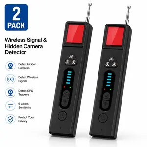 Hidden Camera Detector, 2 Pack Portable Device 5Levels Sensitivity 4 Modes for Home, Hotel &Travel