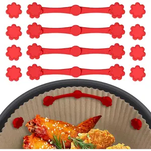 12Pcs Air Fryer Magnets, Silicone Magnetic Buckles for Holding Disposable Air Fryer Parchment Liners Safely, Air Fryer Accessories