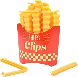 French Fry Bag Clips Food Clips Bread Bag Clips for Creative Clips 12 PCS, Fries Kitchen Clips for Bags, Fries Clips Moisture Proof and Fresh-Keeping Food Sealing Clip