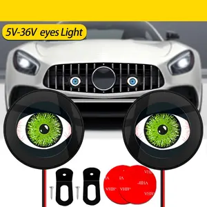 3D Dynamic Devil Eye Motorcycle Decorative lights LED Light Retrofit Kits Assembly OLED Screen DC5-24V