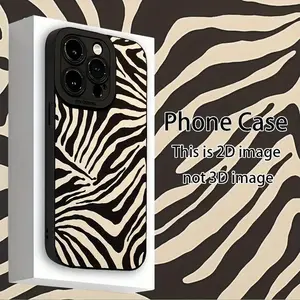 A simple retro zebra print phone case, TPU shockproof full protection case, suitable for iPhone 17/16/15/14/13/12/11 PRO MAX PLUS AIR E XS and PROMAX MINI, an ideal gift for friends and family, MS1274