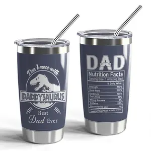 Don't Mess with Mamasaurus Best Dad Ever Tumbler, Gifts for Father Mamasaurus Mug, Don't Mess with Mamasaurus You'll Get Jurasskicked Insulated 20oz Tumblers
