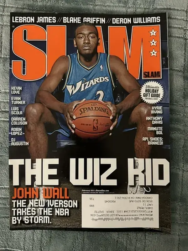 2011 February Slam Magazine Poster Print JOHN WALL Washington Wizards w/LeBron Love - POSTER NO FRAME