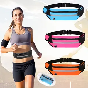 Waterproof Running Waist Bag - Lightweight Anti-Slip Belt Bag for Sports Hiking Cycling with Reflective Strip & Headphone Hole