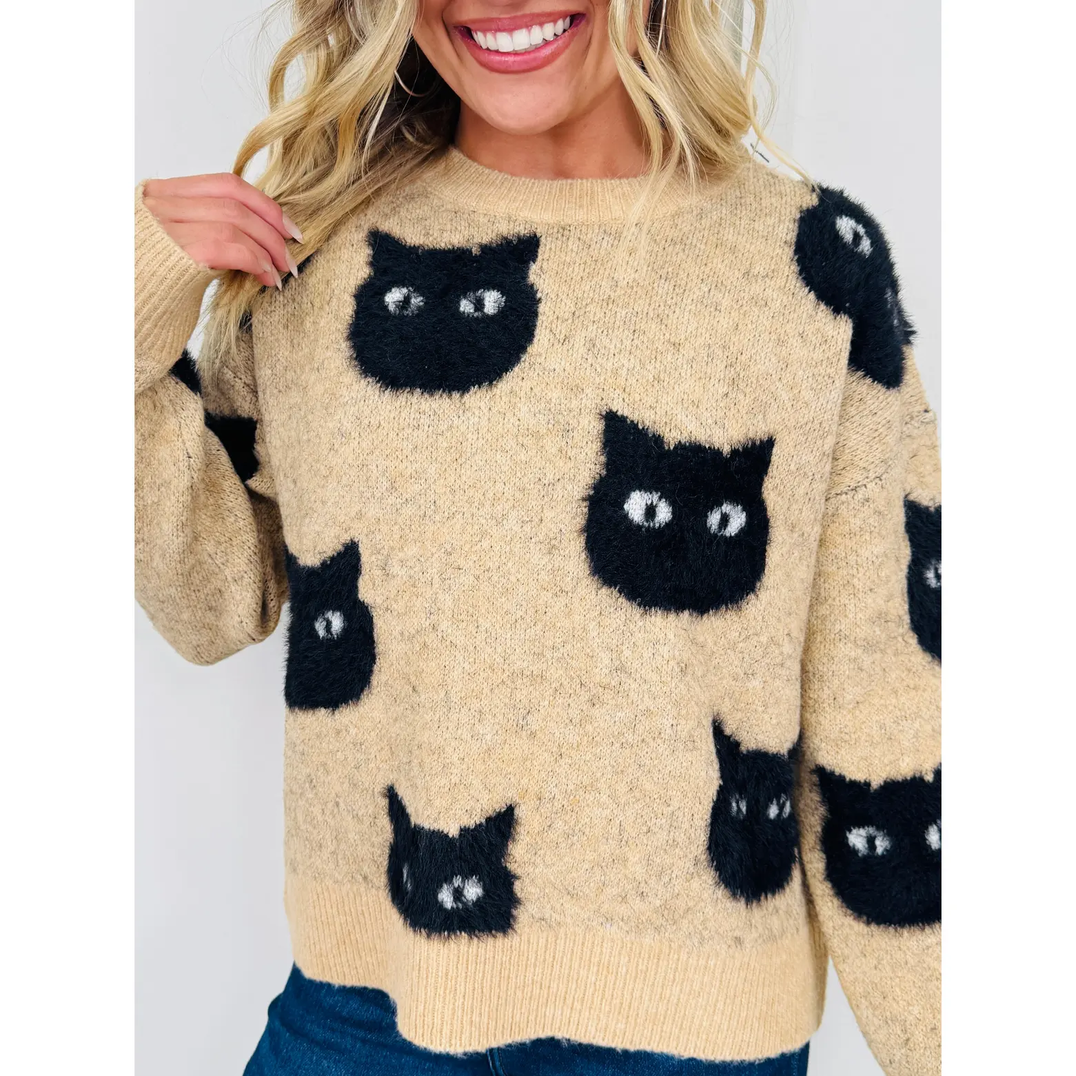 Black Cat Behavior Sweater