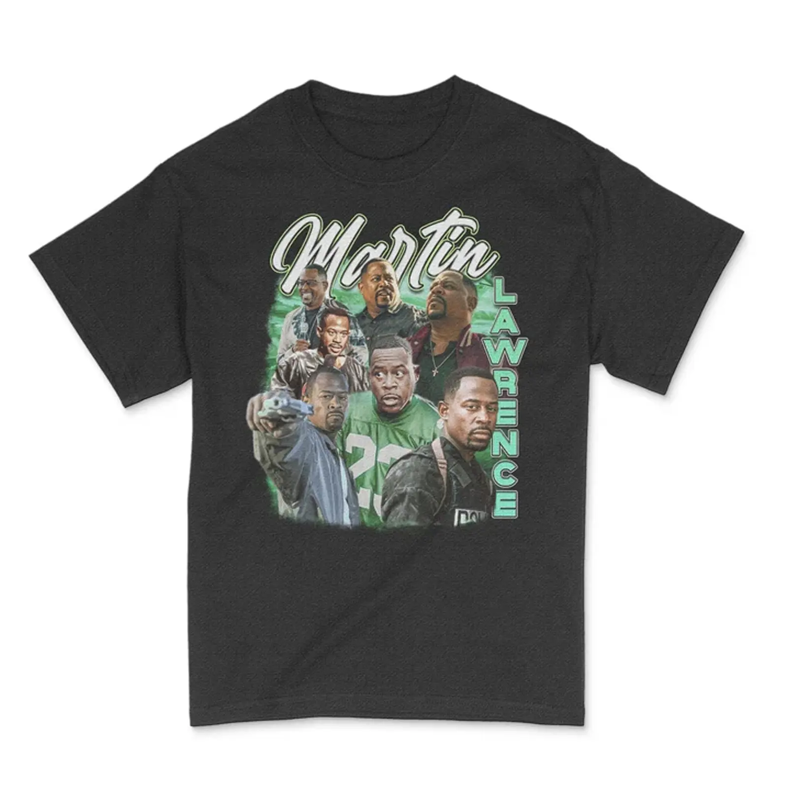 Men's Vintage Bootleg Martin Lawrence Graphic T-Shirt - Unisex Basic Cotton Casual Style Tee, Round Neck, Short Sleeve, Fitted, 3XL/4XL/5XL