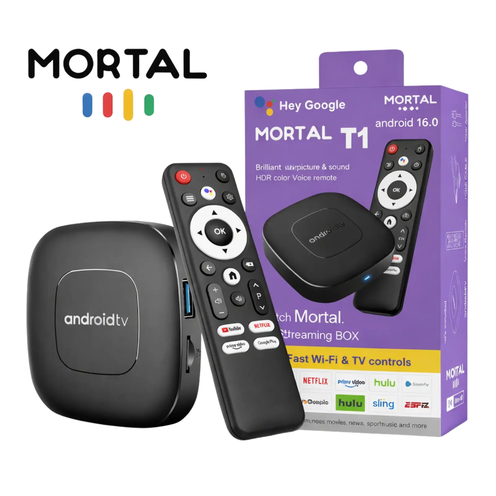2026 Android 16 Streaming TV Voice Control 2GB/16GB Mortal T1 WiFi 2026 Android 16 Streaming TV Voice Control 2GB/16GB Mortal T1 WiFi