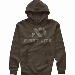 First Lite Darkwater Logo Hoodie, Mens Hunting Pullover, Outdoor Performance Hoodie, Waterfowl Hunting Apparel, Warm Cold Weather Gear MMCGX