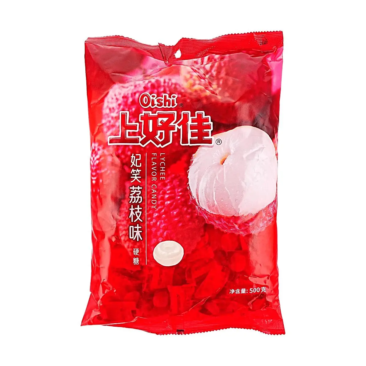 OISHI Lychee Hard Candy 500g - Sweet Fruit Flavored Candy for Snacks & Parties