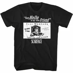 Vintage Scarface Print National Fashion Loose Small Neckline Casual Short Sleeve T Shirt High Quality Luxury Brand Summer Tops 100% Cotton Al Pacino Movie Graphic Tee Unisex