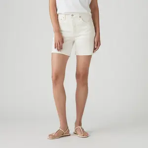 Levi's Women's 501 Mid-Thigh Shorts - Disco Nights 25: High Rise, Denim, Stretch, Fly Button Closure