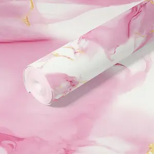 Marble Texture Self-Adhesive Wallpaper Roll, Romantic Luxurious Style, Waterproof Peel & Stick, Home Decor, Living Room Bedroom