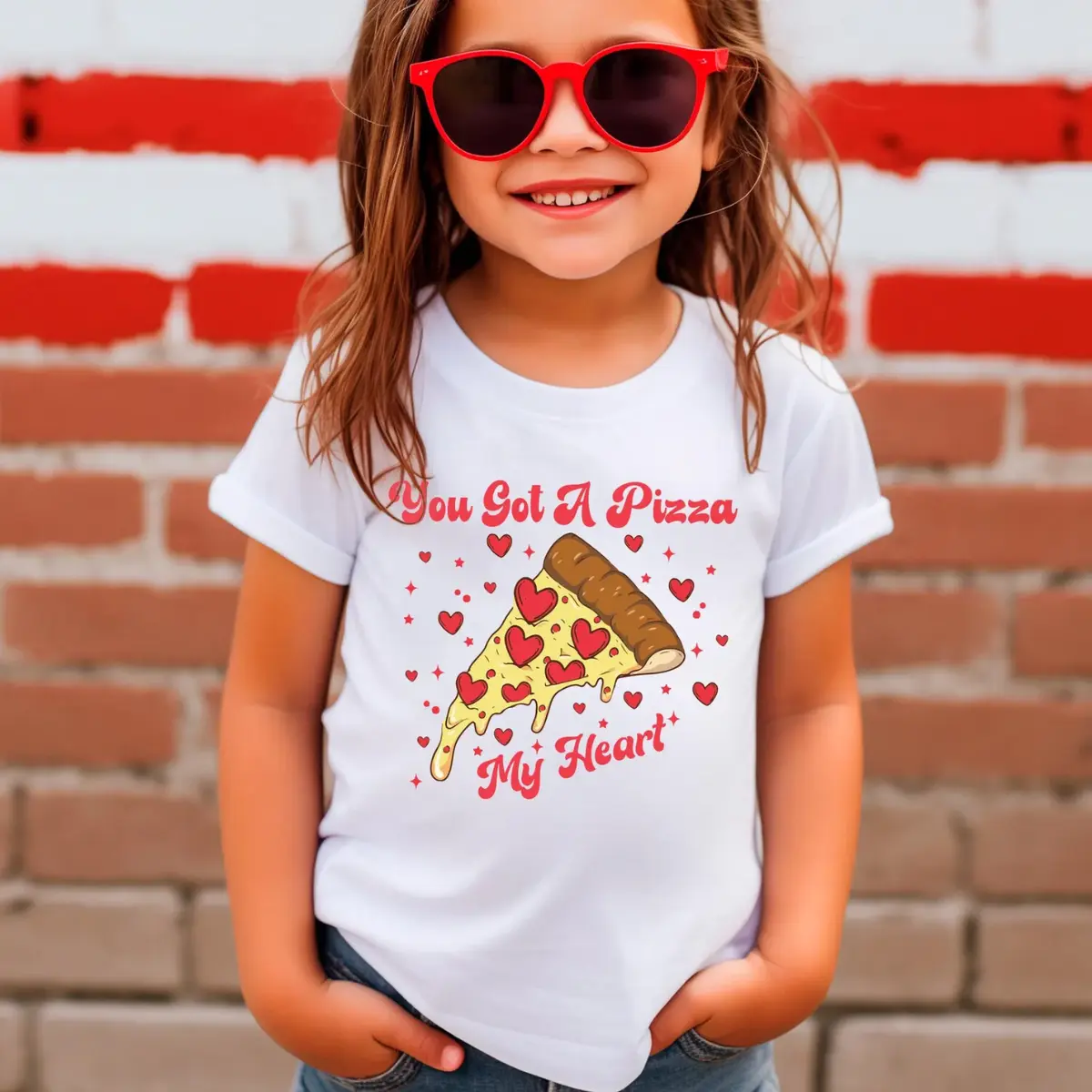 You Got A Pizza My Heart - Valentines Day Kids Toddler Shirt - Pizza Lover Gift - Funny Pizza Kids Tee - Gift for Kids - Baby Valentine