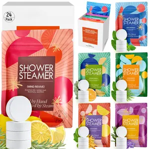 24 Pack Shower Steamers for Women & Men – Aromatherapy Shower Bombs with 6 Essential Oil Scents, Relaxing Spa Gifts, Self Care & Birthday Gift Set