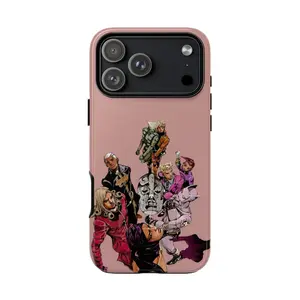 JoJo's Bizarre Adventure Pose Themed Phone Case Premium Matte Texture, Protection, Shockproof, Anti-Drop, For IPhone 17-11, Pro Max, Pro Plus, and Samsung S25-23 Protection Safety