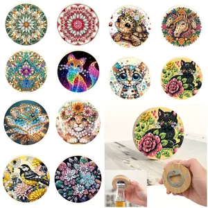 DIY Wooden Diamond Painting Bottle Opener Helper Rhinestones Bottle Opening Tool