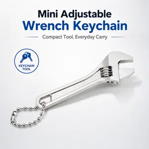 Mini Adjustable Wrench Keychain, 2.5" Functional Tool Keychain for Father’s Day Gift, Men’s EDC, Toolbox, Car Keys & DIY Repairs