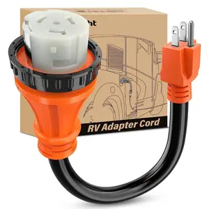 Nilight 15AMP to 50AMP RV Locking Adapter Cord, Rv Power Adapter Cord, Rv Compatible