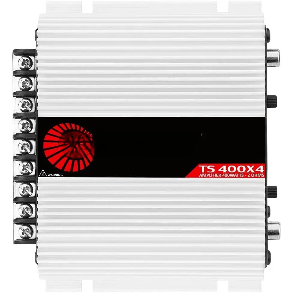 TS 400x4 400 watts RMS 4 Channels Full Range  Audio Amplifier, 2 Bridged Channels, RCA Input Class, Output Power, Multichannel Amplifier System, Small - TS400X4
