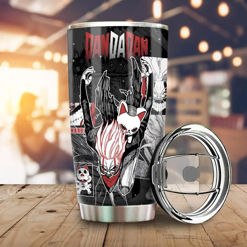 [Anime Cups - Sale Up To 35%]  Okarun Turbo Granny Form Tumbler Cup, Dandadan Anime Cup, Monster Design, Anime Car Accessory, Gift for Anime Fans