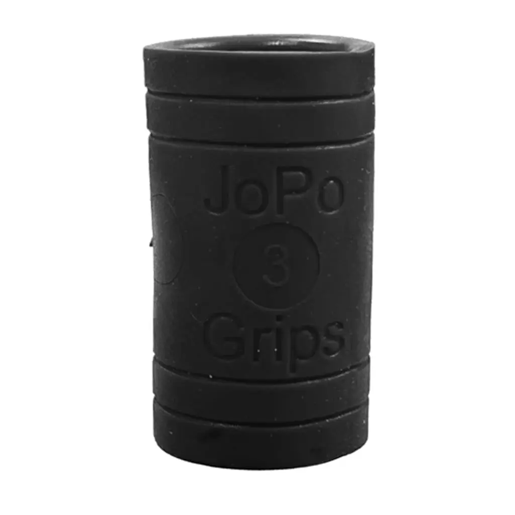 JoPo Power Flat/Oval Finger Insert - Black, Bowling Equipment with Classic Feel, Ergonomic Oval Design, Fingertip Support & Inner Surface Options (Package of 10)