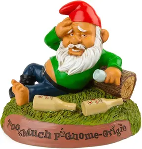 The Hungover Garden Gnome – Funny Party Gnome by BigMouth Inc. 🍷🧙‍♂️🤢
