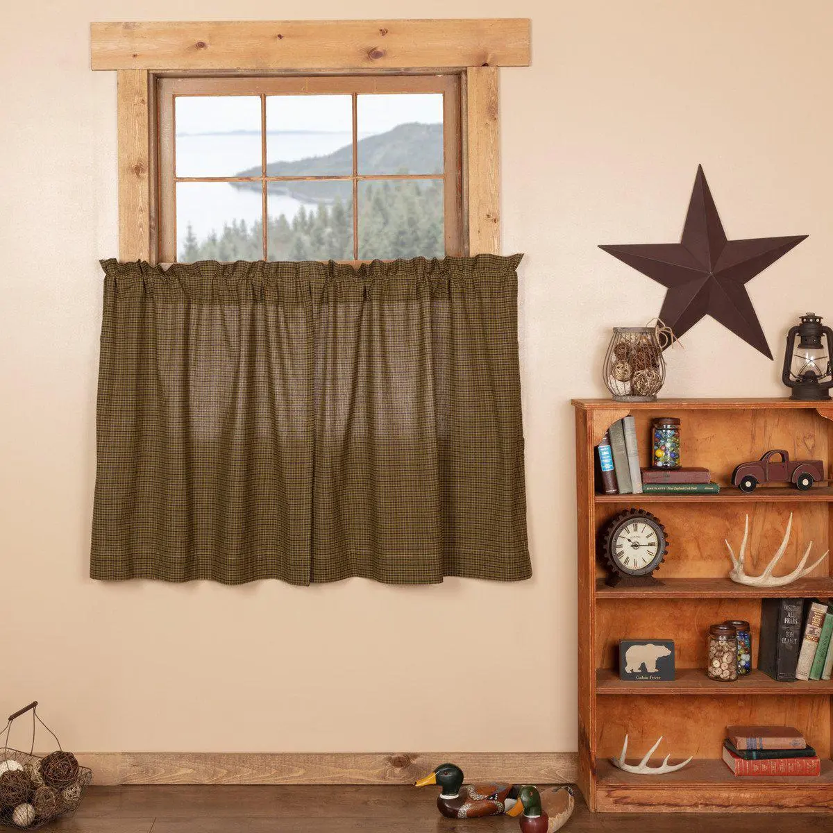 Cabin Patch Tier Curtains 36"