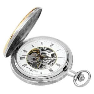 Charles-Hubert- Paris  Two-Tone Mechanical Pocket Watch