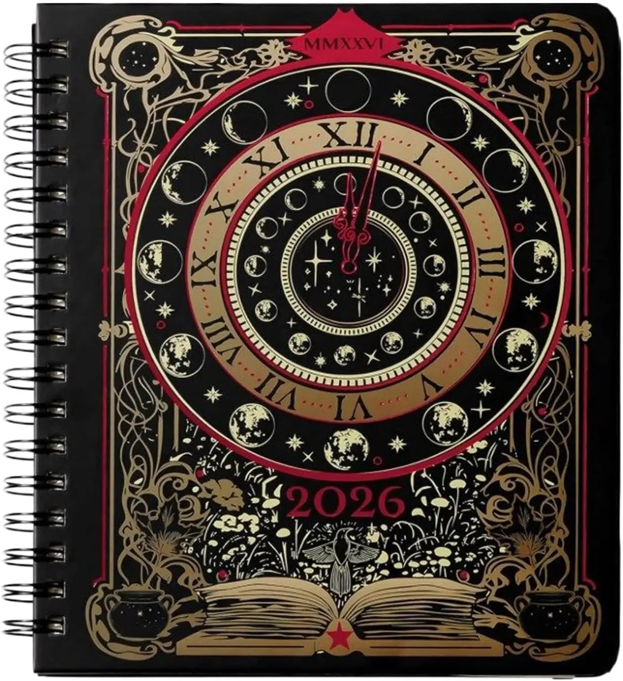 2026 Gothic Witch Tarot-Inspired 7x9 Hardcover Weekly Planner with Elastic Closure, Sticker Sets, Bookmarks, Elegant Foil Designs, Full-Year Calendar, Manila Accordion File Organizer for Daily Tasks & Organization diy project
