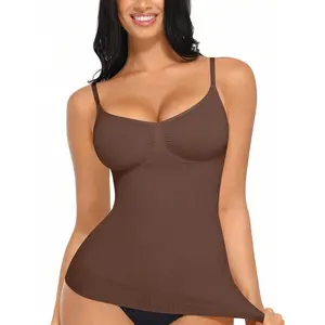 Tummy Control Cami Tanks Seamless Camisole Tops Womenswear Spaghetti Strap Live Only Basic Comfort Sleeveless Fabric Push Up