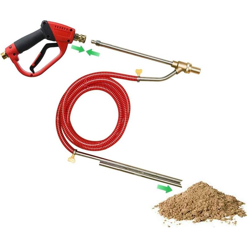 Pressure Washer Sandblasting Kit 5000 PSI Wet Abrasive Sandblaster Attachment with Replacement Nozzle Tips, 1/4 Inch Quick Disconnect, Washer Equipment Kit for Rust Removal Abrasive Cleaning