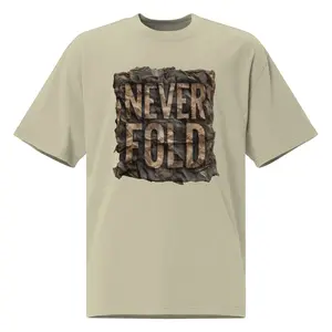 NEVER FOLD Oversized Faded Tee