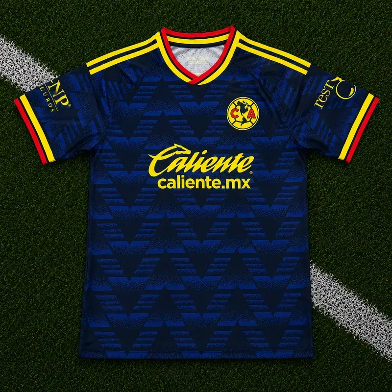 Royal Blue Club America Home Soccer Shirt 26-27, Quick-Dry Short Sleeve Soccer Jersey, Breathable Game Day Sports Top, Liga MX Fan Gear