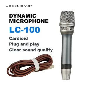 Lc100 Cardioid Pattern Performance Wired Dynamic Microphone, Professional Karaoke Bbox Recording Vocal Mic, Ideal for Live Singing & Recording