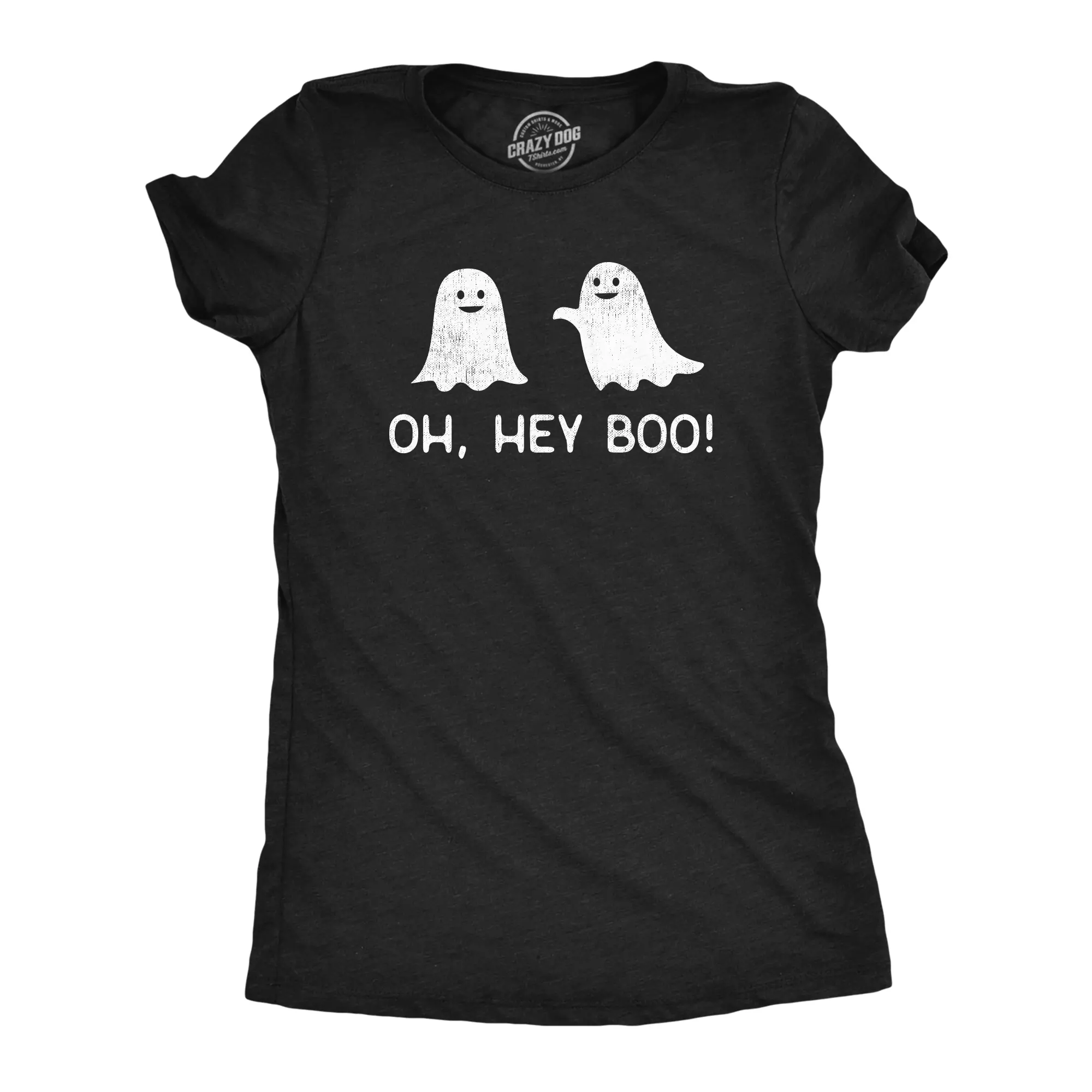 Womens Oh Hey Boo T Shirt Funny Halloween Party Ghost Relationship Tee for Ladies Funny Womens T Shirts Cute Vintage Fashion Casual Ladies T-Shirt Gift Halloween Tops for Women Funny Sarcastic Top Women's Black -