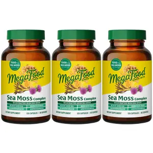 MegaFood Sea Moss Complex Capsules, Gut & Immune Health + Antioxidant Skin Support, 20:1 Herbal Extract Blend, 2 Capsules Daily Healthcare Edible
