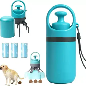 Portable Pet Poop Scooper with Bag Dispenser – 6-Claw Grip, Stretchable Handle, Outdoor Dog Waste Collector, Easy Cleanup Tool for Dog Parents dog waste bag holder dog pooper scooper multiple design