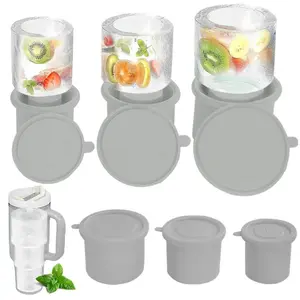 3pcs/set Stanley split ice grid, easy to release ice mold with lid, Ice Cube Tray, Stanley Ice King cup accessories, suitable for whiskey mixing, office ice drink, outdoor camping, family daily life, essential for beverage enthusiasts