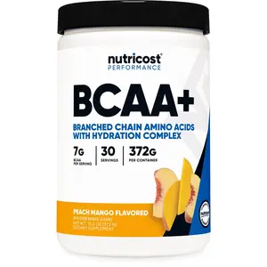 Nutricost BCAA+ Hydration Powder (Peach Mango) 30 Servings