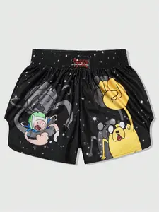 Men's Adventure Time Graphic Sleep Shorts, Casual Loose-Fitting Pajama Bottoms, Loungewear, Perfect for Home or Outdoor Wear