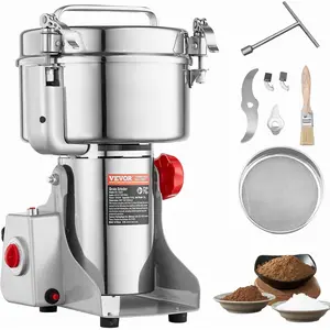 Spring new arrivals 2000g Electric Grain Mill Grinder, High Speed 3400W Commercial Spice Grinders, Stainless Steel Pulverizer Powder Machine, for Dry Grains Spices Cereals Coffee Corn Pepper, Swing Type