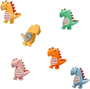 30 pcs Cute Dinosaur Decorative Push Pin Animal Thumbtack Photo Memo Note Drawing Pins Multi-Functional Pushpin Tool Cork Board Office Accessories