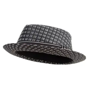 Big Size Wove Paper Straw Wide Brim Porkpie Upbrim Fedora